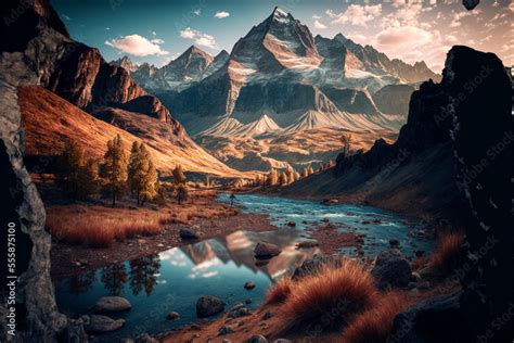 Nature photography landscape 8k hd moutain leak river create by ...