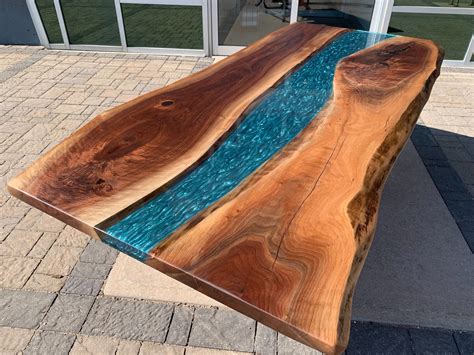 Live Edge Walnut Epoxy River Tables #Woodify - Woodify Canada