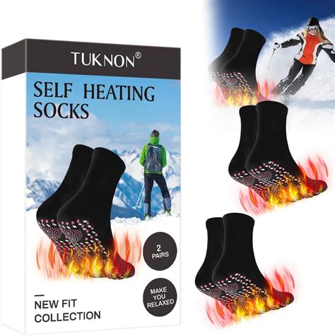 Amazon.com: Tourmaline Health Sock,Self-Heating Socks,Magnetic Socks,2 Pairs Heated Socks for ...