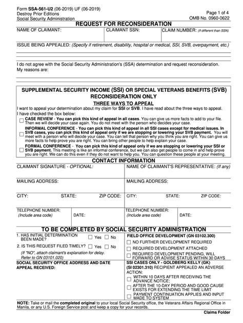 2019-2022 Form SSA-561-U2 Fill Online, Printable, Fillable, Blank ...