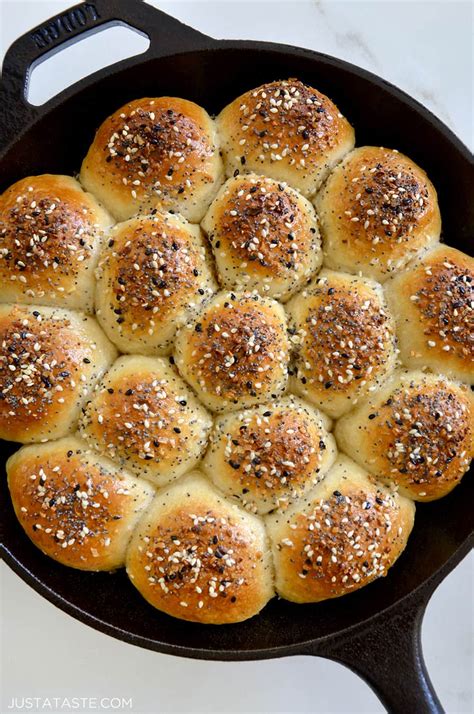 Everything Bagel Pull-Apart Bread with Cream Cheese - Just a Taste