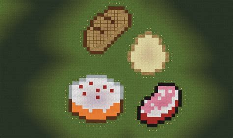 Minecraft Food [Pixel Art] Kaunas (+ world map Picture) Minecraft Project