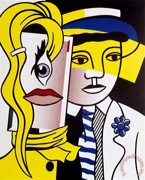 Roy Lichtenstein Stepping Out, 1986 painting - Stepping Out, 1986 print ...