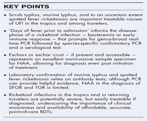 State of the art of diagnosis of rickettsial diseases: the u... : Current Opinion in Infectious ...