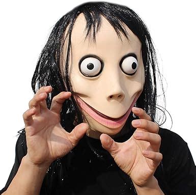 Amazon.com: PartyHop - Momo Scary Mask - Creepy Halloween Latex Cosplay Costume for Kids and ...