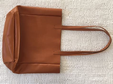 Tan leather tote brown leather bag sturdy leather by Nilibags