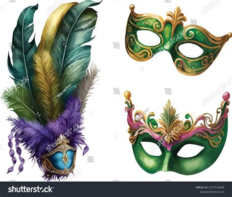 Mardi Gras Carnival Venetian Mask Clipart Stock Vector (Royalty Free) 2277130209 | Shutterstock