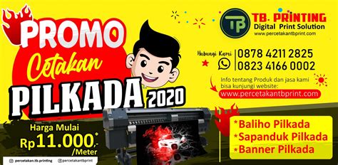 Promo !!! Cetak Spanduk / Baliho Pilkada 2020