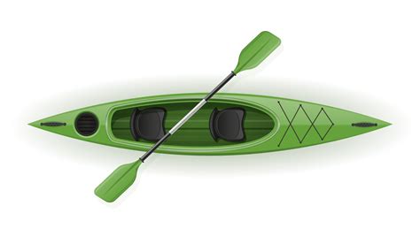 plastic kayak for fishing and tourism vector illustration 514047 Vector ...