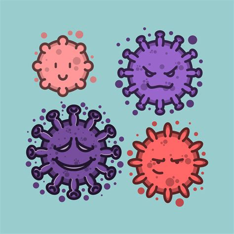 funny cartoon virus 20792565 Vector Art at Vecteezy