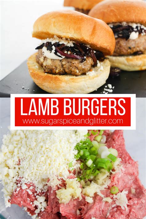 Lamb Burger with Caramelized Onions and Feta ⋆ Sugar, Spice and Glitter