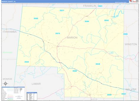 Maps of Marion County Alabama - marketmaps.com