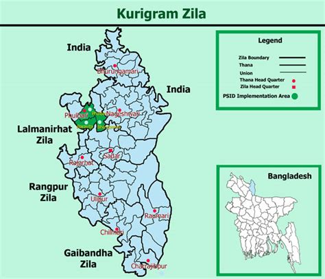 Kurigram: Kurigram District Map