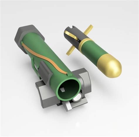 javelin rocket launcher and bomb 3D model 3D printable | CGTrader