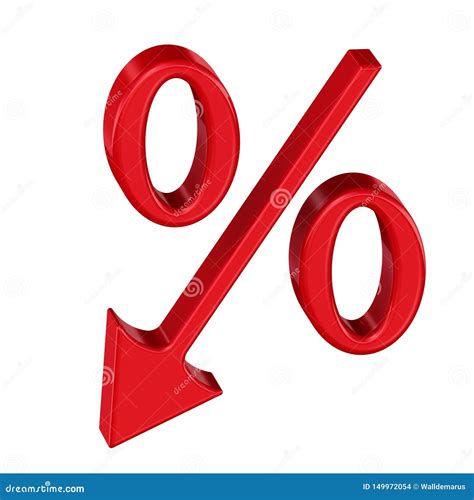 Symbol of Falling Interest Rates Stock Illustration - Illustration of ...