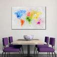 Artistic World Map Wall Art | Digital Art