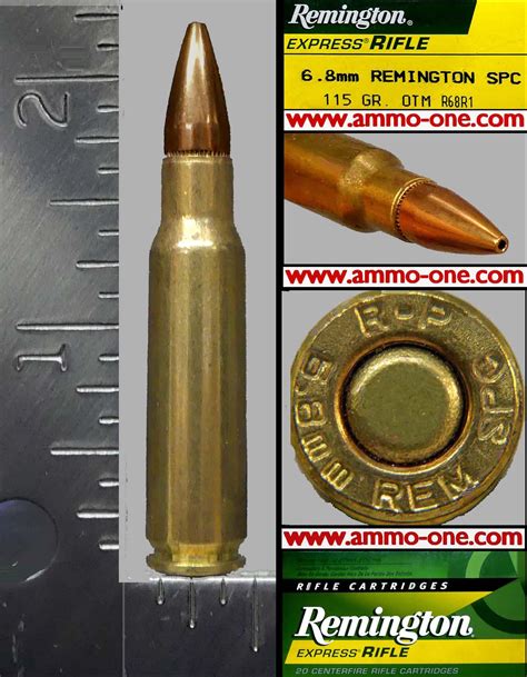 6.8mm Remington SPC by Rem. COM. JHP, One Cartridge not a Box - Ammo-One1