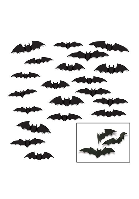 Set of 20 Poster Board Black Bats Decoration | Animal Decorations