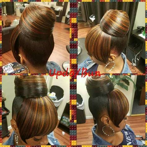 Weave ponytail with bang | Weave ponytails with bangs, Black hair updo hairstyles, Weave ...