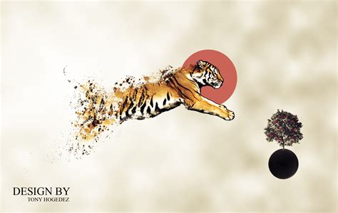 Abstract art with a Tiger by letony on DeviantArt