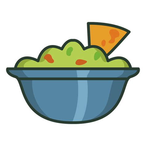 Tortilla chips salsa colorido icono trazo - Descargar PNG/SVG transparente