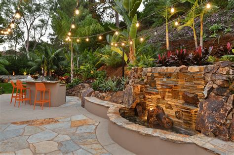 Tropical Del Mar Backyard | Torrey Pines Landscape Company | San Diego ...