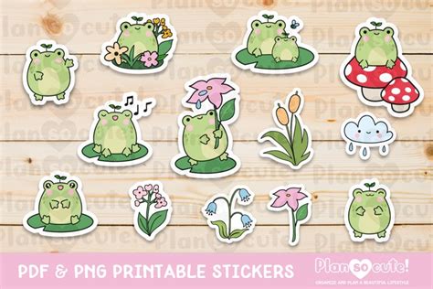 Frog Printable Stickers PNG