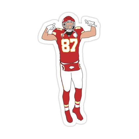 "Kansas City Chiefs Travis Kelce" Sticker for Sale by phinsup | Travis ...