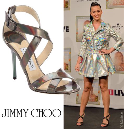 Katy Perry in Jimmy Choo Holographic "Lottie" Sandals