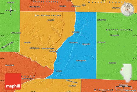 Political Map of Henderson County