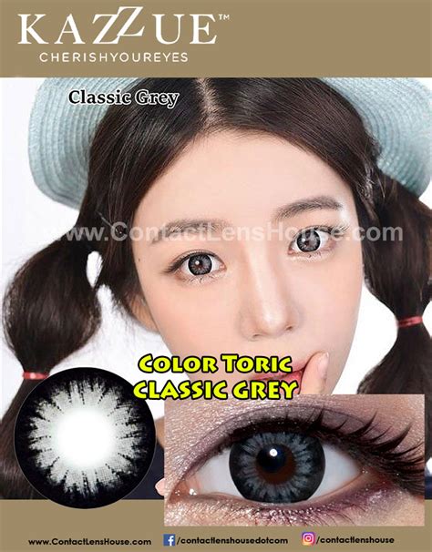 Classic Grey colored toric lenses for astigmatism