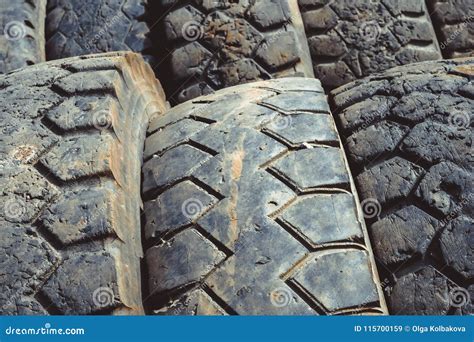 Old Tires on the Dump Truck Stock Image - Image of background, large ...