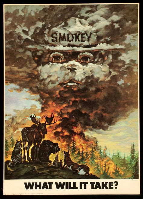 #453: ORIGINAL 1980s SMOKEY BEAR FIRE PREVENTION POSTER