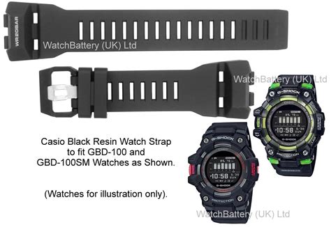 Casio Watch Straps. Genuine Replacement Casio Watch Straps for GBD-100SM Casio Watch