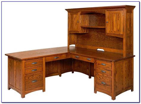 Solid Wood Corner Computer Desk With Hutch - Desk : Home Design Ideas # ...