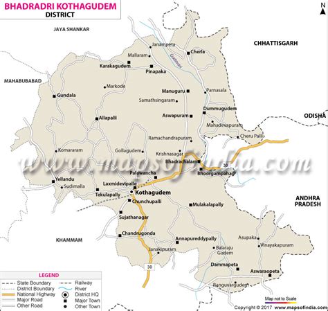 Bhadradri District Map, Telangana