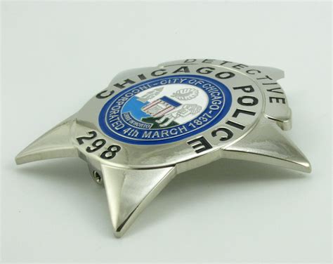 Chicago Police Officer Police Badge Solid Copper Replica Movie Props W – Coin Souvenir