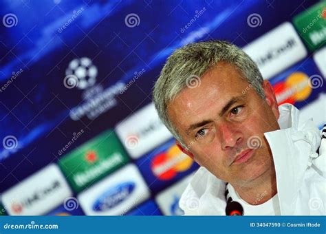 Jose Mourinho during UEFA Cheampions League Press Conference Editorial ...