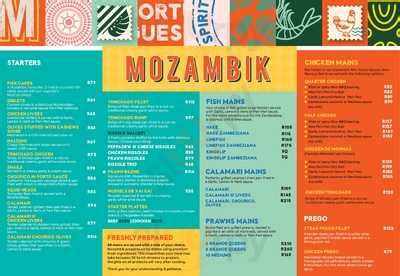 Mozambik V & A Waterfront, Cape Town Central - Dock Rd - Menu and Prices