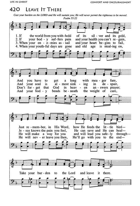 Leave it there in 2022 | Christian song lyrics, Hymn music, Song lyrics ...