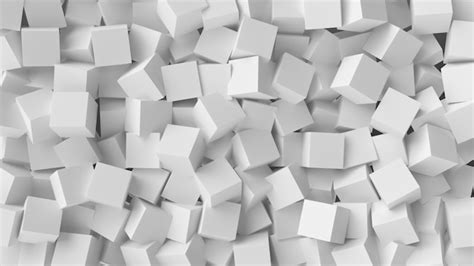 Premium Photo | White cube abstract background