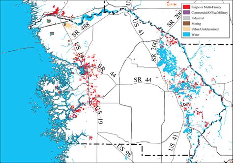 Withlacoochee River Watershed Distribution of 1995 Urban Land Use ...