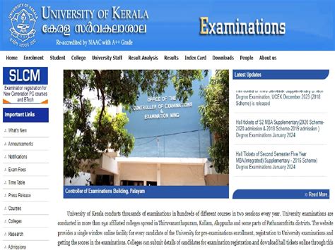 Kerala University result 2023 released for semester 4, 7 at ...