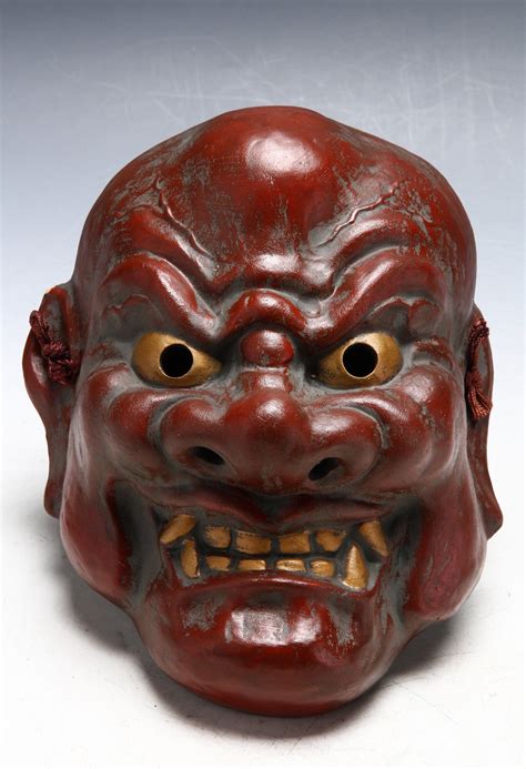 Etsy のVintage Japanese Porcelain Noh Mask -Oni Ogre- Mask Plaque（ショップ名：BRONZEMUSEUMJAPAN） | 能面 ...