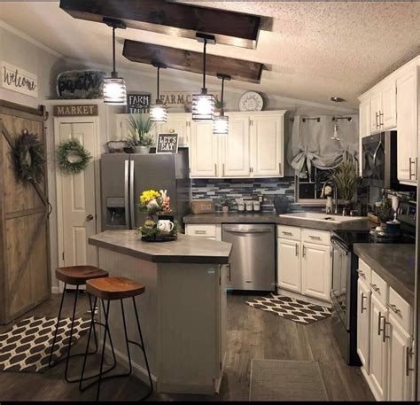 Double Wide Mobile Home Kitchen Makeover (Farmhouse Style) - The Happy Farmhouse