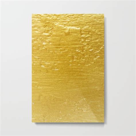 Solid Gold Paint Texture Metal Print by NewburyBoutique