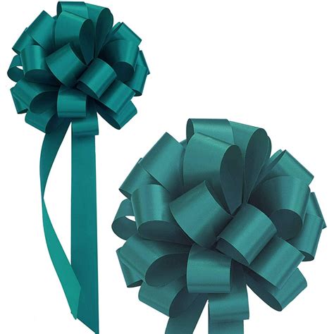 Teal Pull Bows with Tails - 8" Wide, Set of 6, Easter, Spring, Summer, Christmas - Walmart.com ...