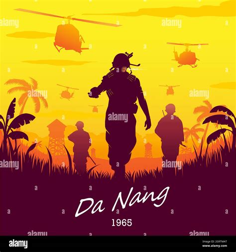 Vietnam war 1965 troops Stock Vector Images - Alamy