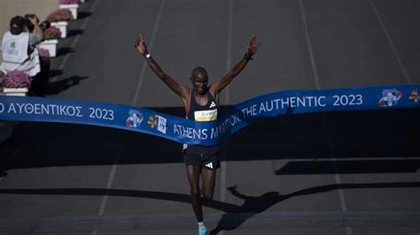 Kenya's Edwin Kiptoo wins 40th Athens Marathon with new course record ...