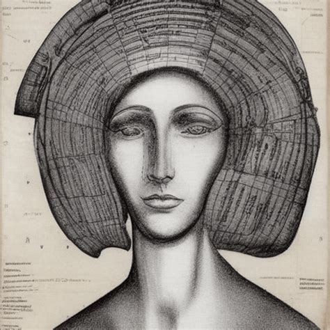 Female Profile Face Drawn Using Ancient Maps of Cities · Creative Fabrica